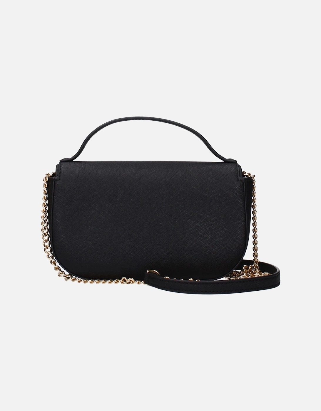 Leather Handbag with Removable Shoulder Strap Women - Black