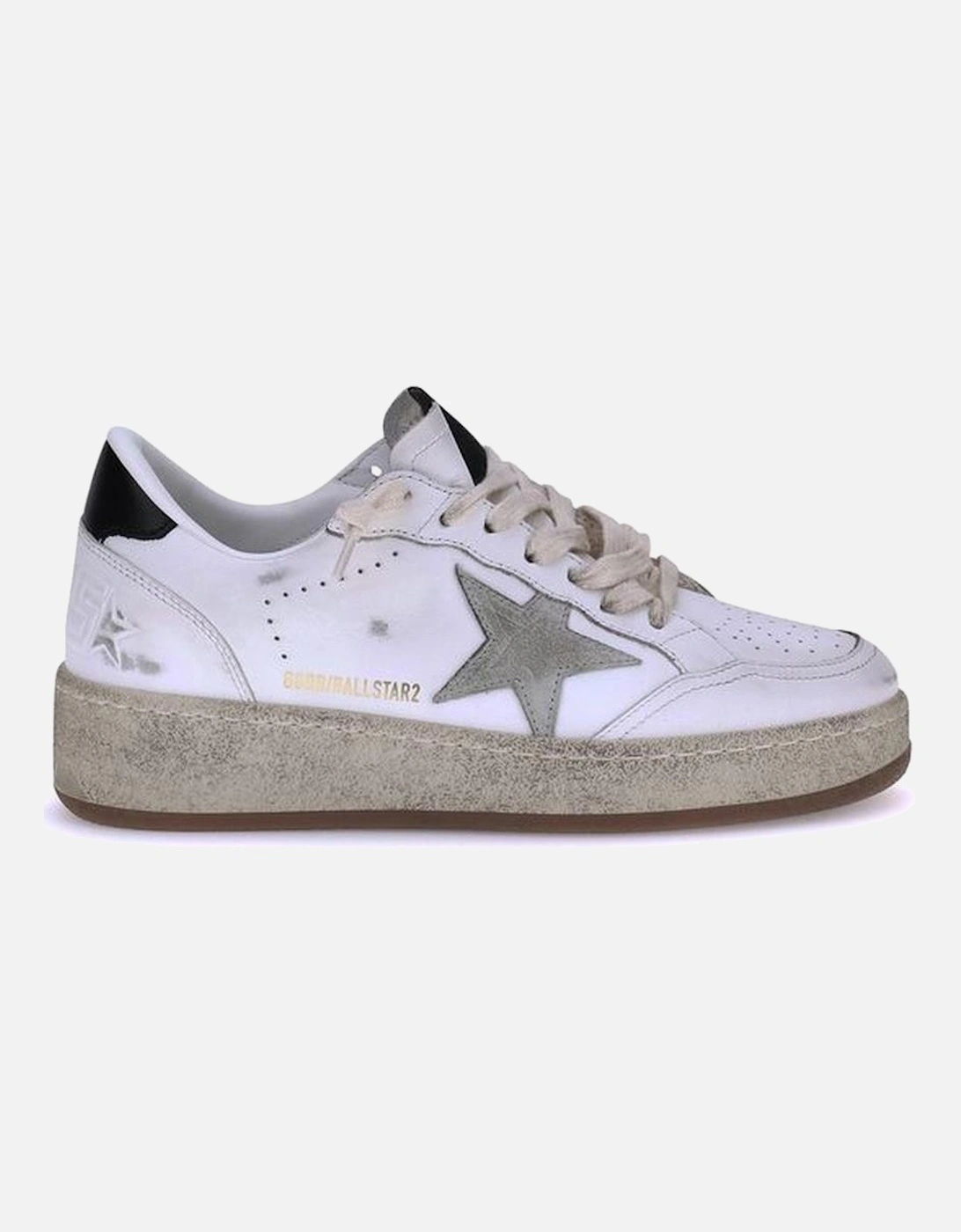 Ball Star 2 Leather Sneakers with Suede Inserts Women - White, 5 of 4