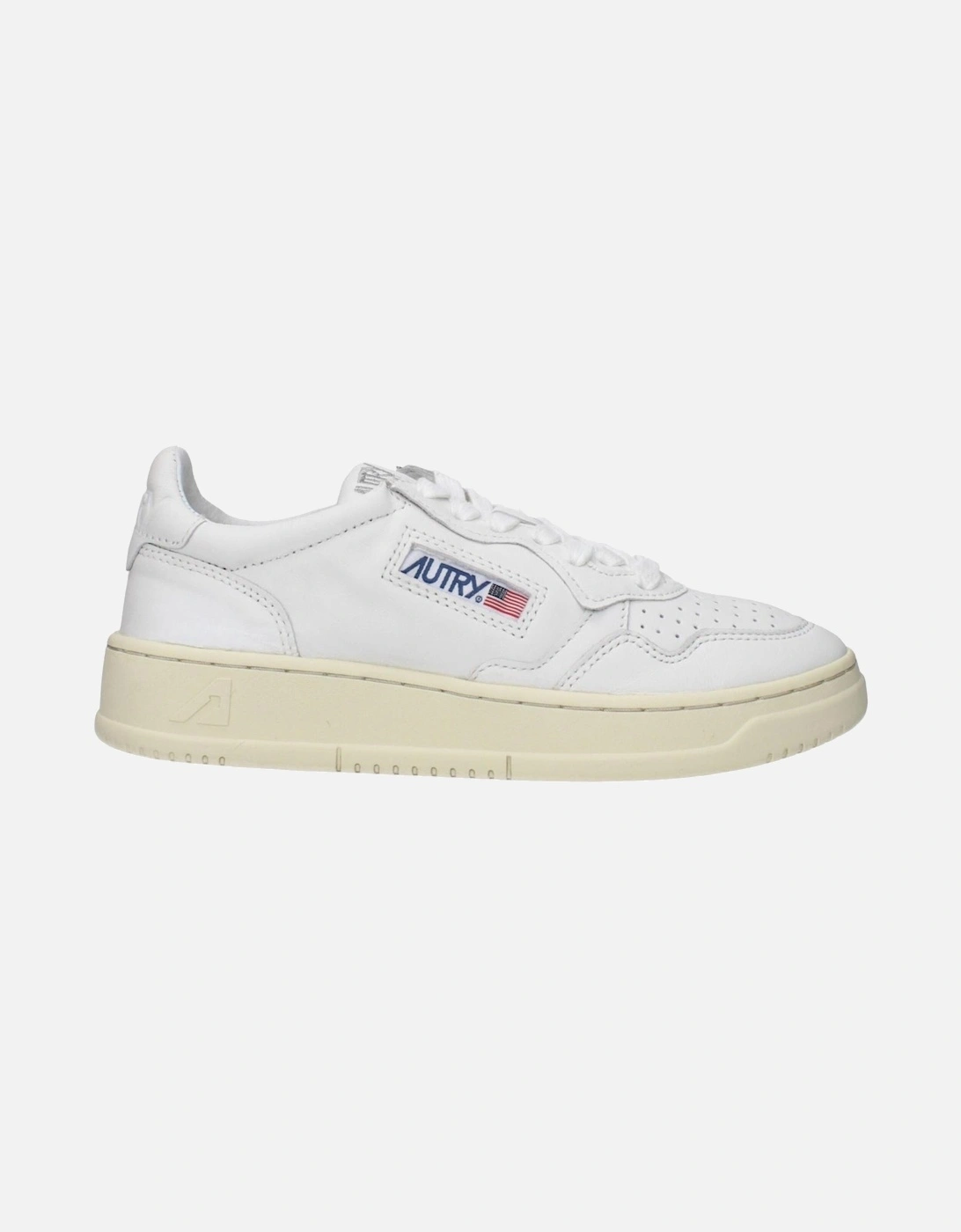 Leather Sneakers with Logo Detailing Women - White, 6 of 5