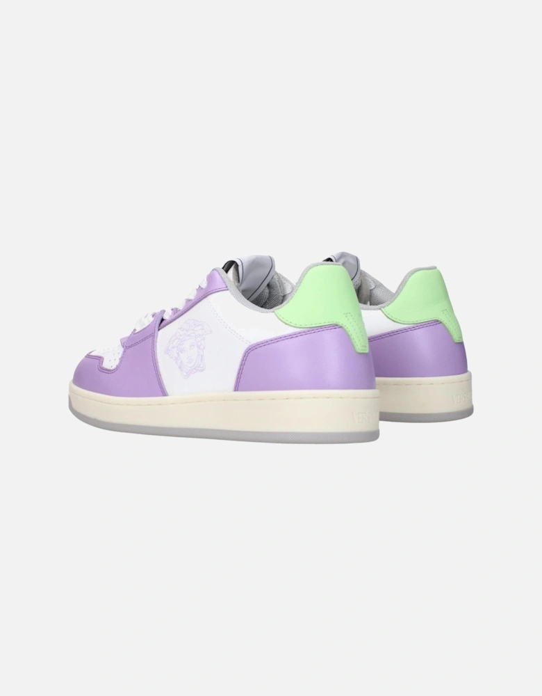 Leather Sneakers with Logo Detailing Women - White