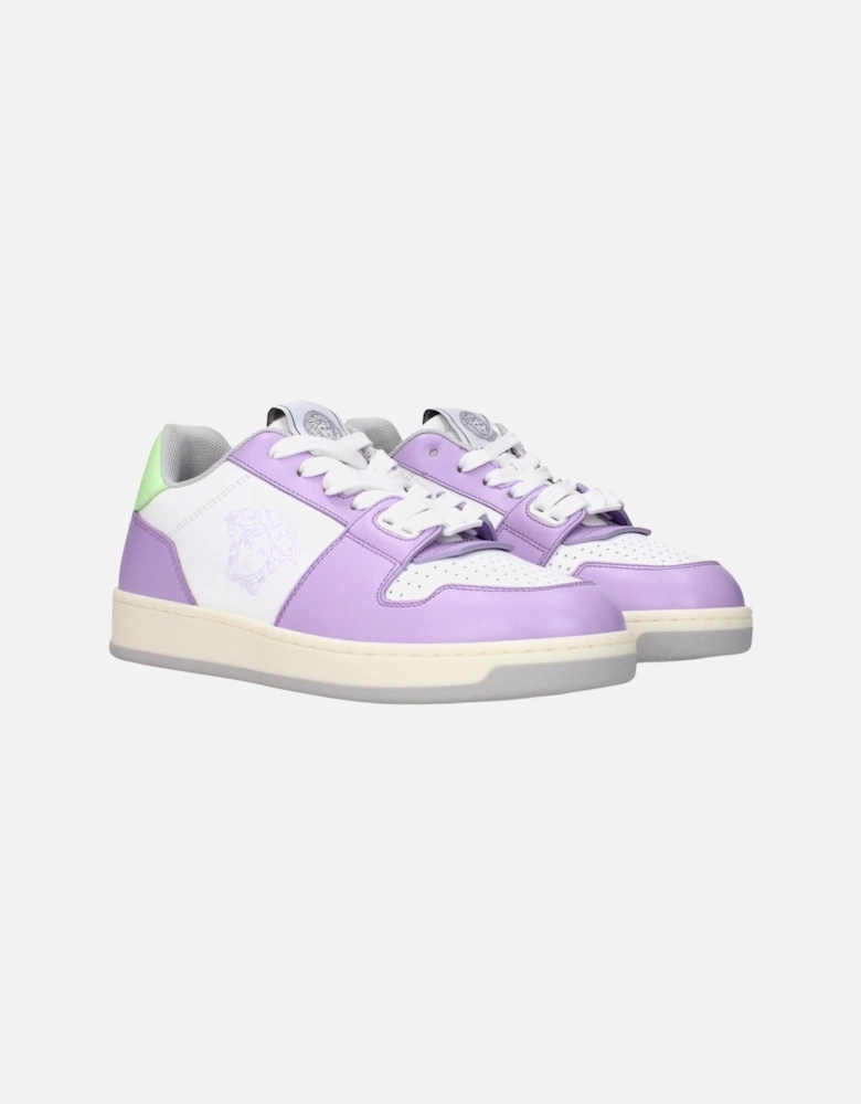 Leather Sneakers with Logo Detailing Women - White