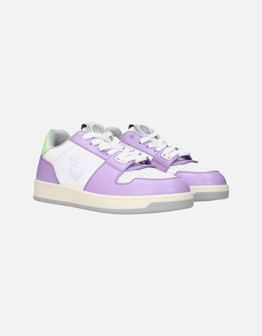 Leather Sneakers with Logo Detailing Women - White
