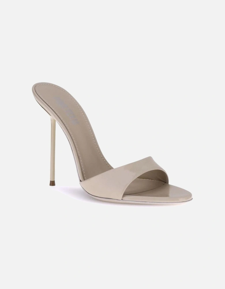 Lidia Leather Stiletto Heel Sandals Women - Beige