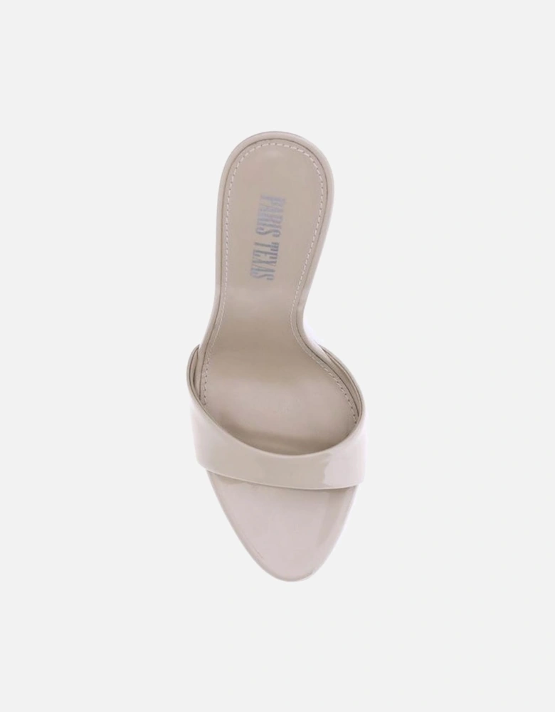 Lidia Leather Stiletto Heel Sandals Women - Beige