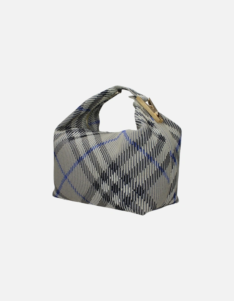Check Print Polyamide Handbag with Zip Closure Women - Green