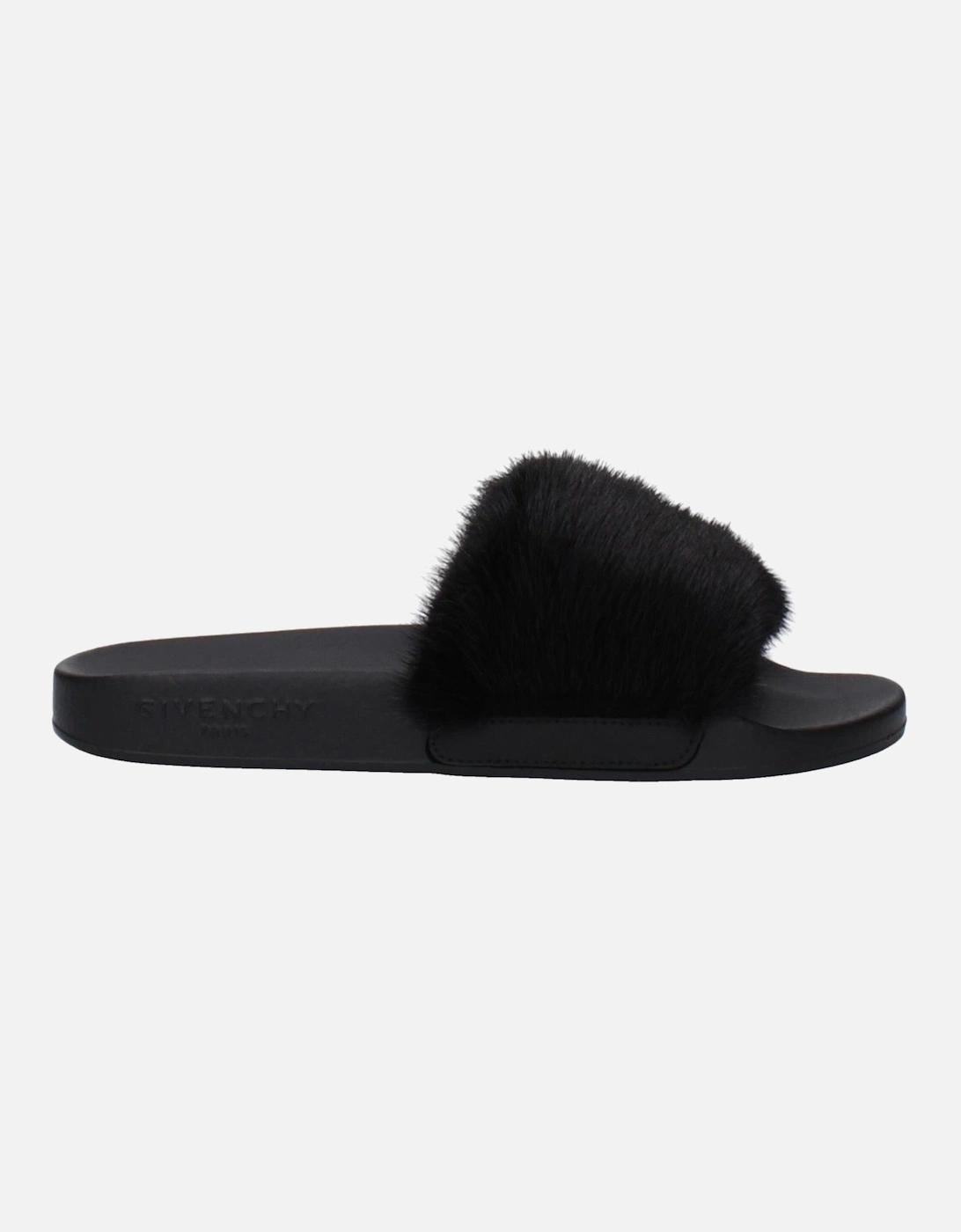Side Logo Rubber Slippers and Clogs Women - Black Sandals, 6 of 5