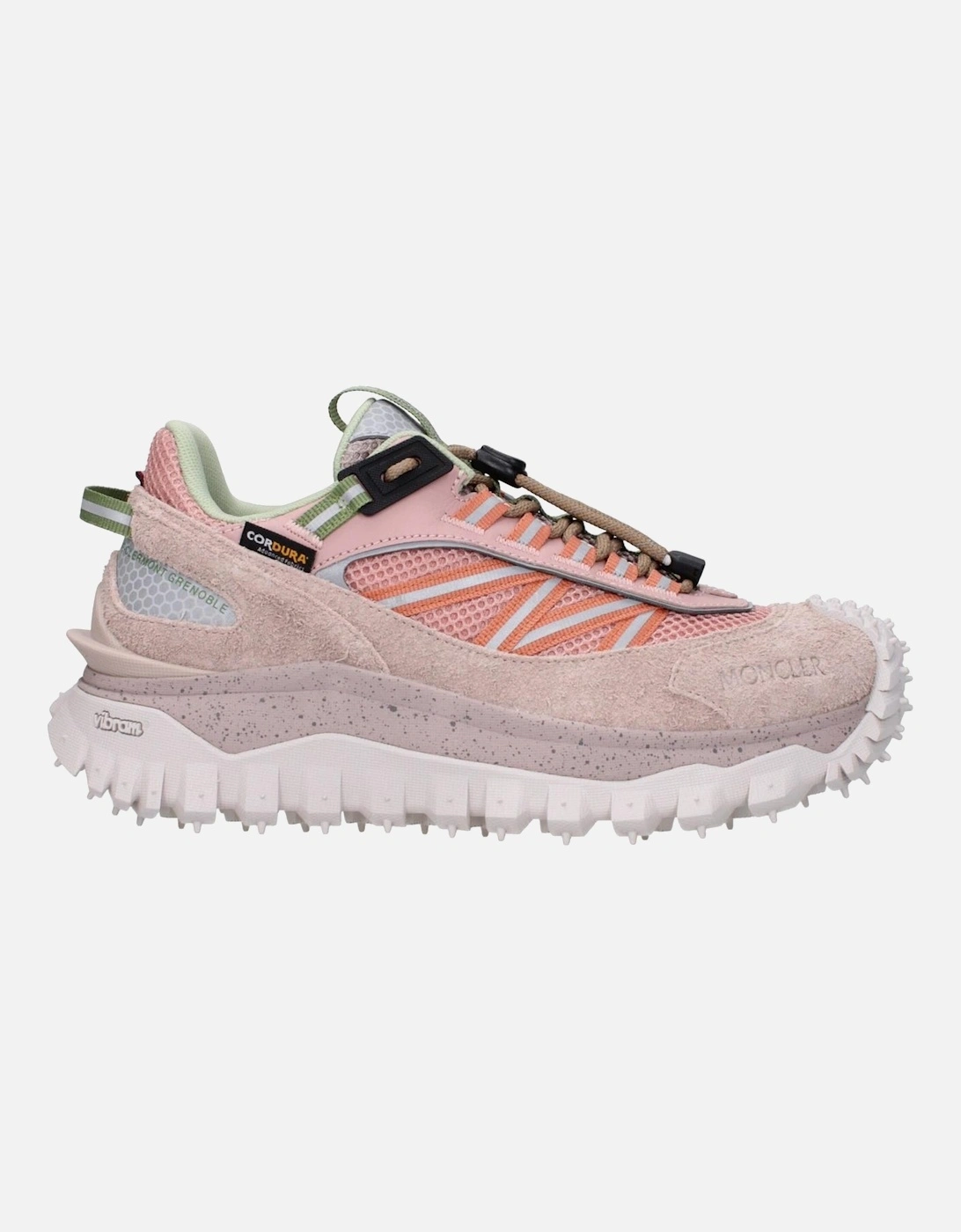 Suede Lace-Up Sneakers with Mid Heels Women - Pink, 6 of 5