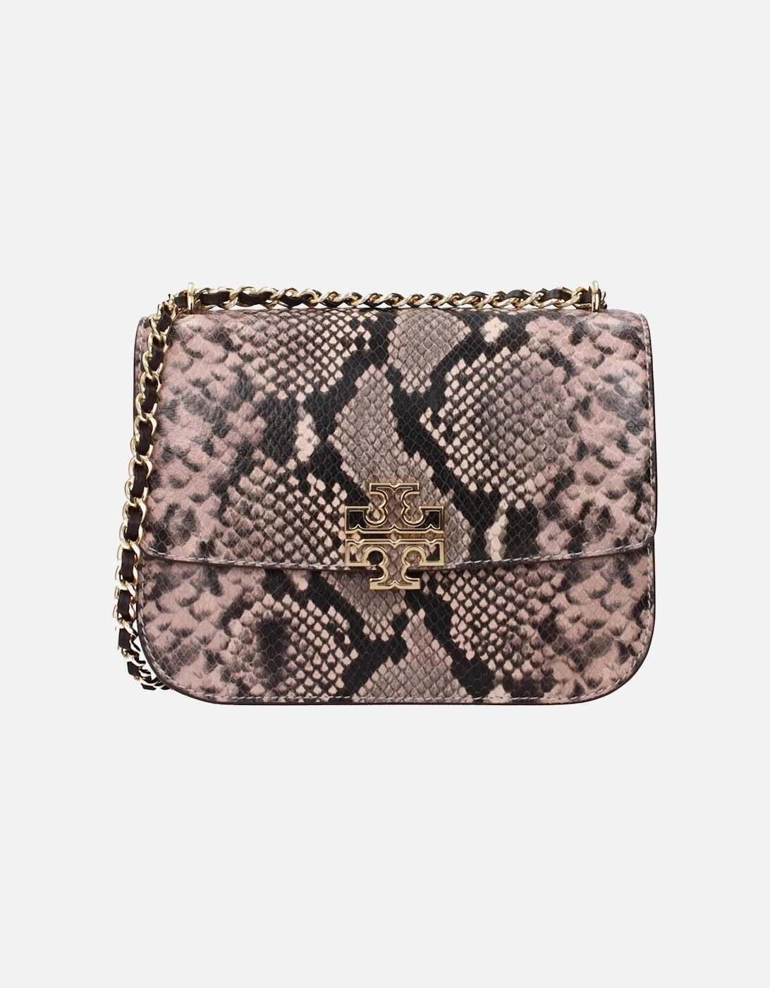 Vintage Effect Leather Shoulder Bag with Front Logo Women - Pink, 4 of 3