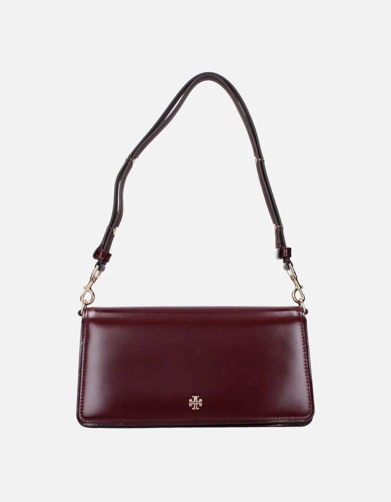 Patent Leather Shoulder Bag with Adjustable Handle Women - Red