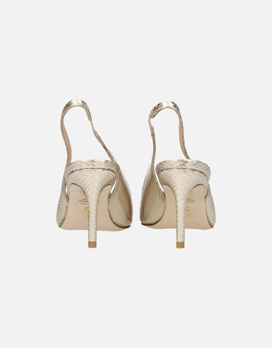 Pointy Toe Mid Heel Suede Sandals Women - Gold