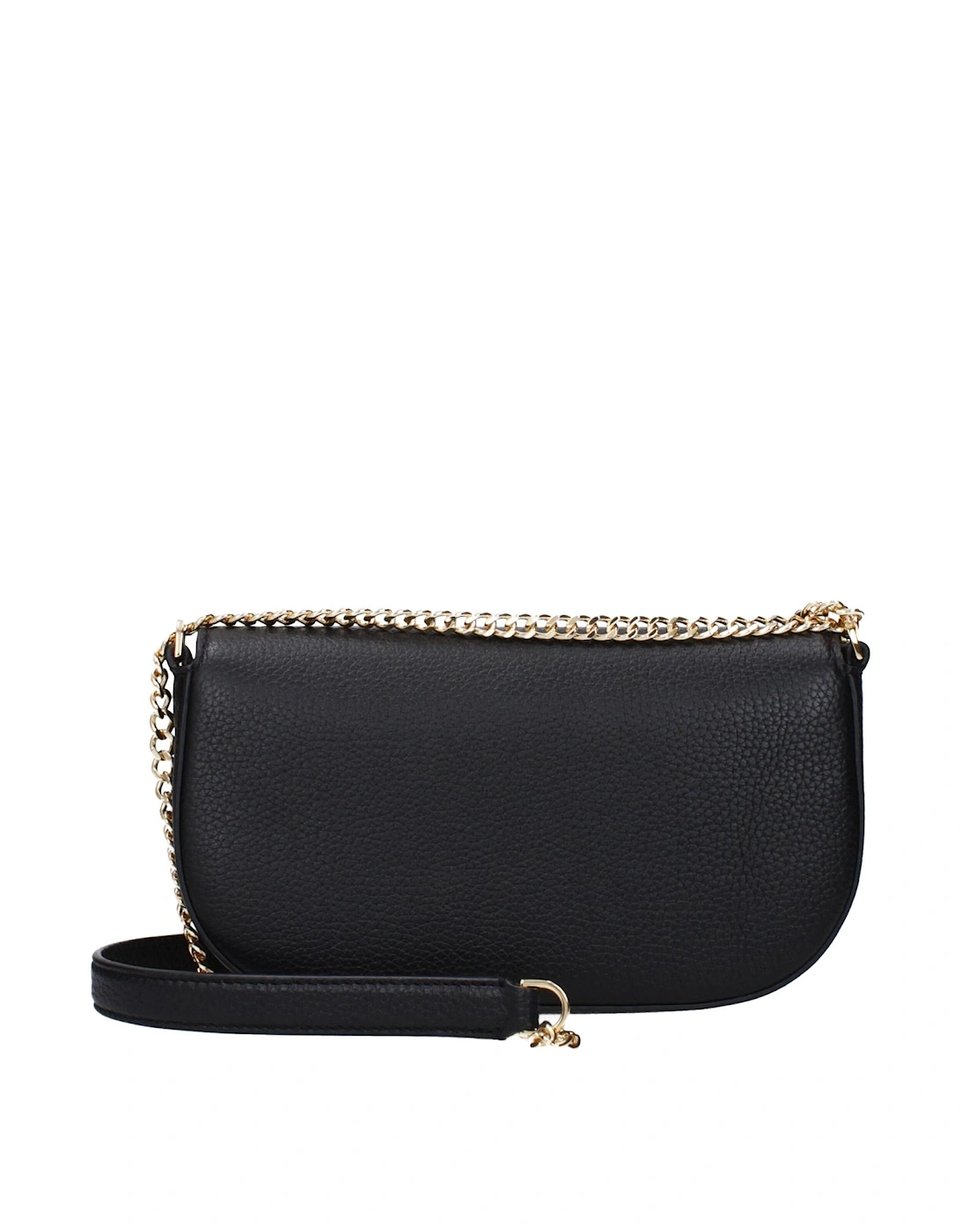 Front Logo Leather Crossbody Bag Women - Black