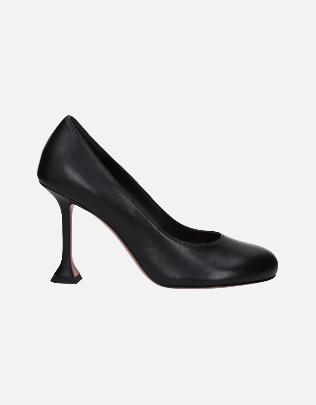 High Heel Leather Pumps with Round Toe Women - Black Brooches, 6 of 5
