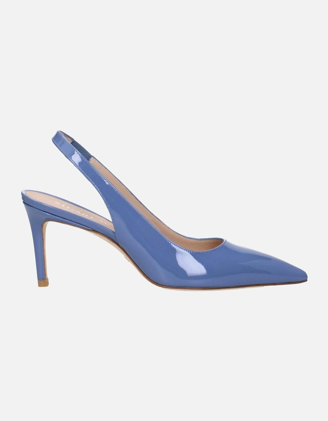 Patent Leather Pointy Toe Mid Heel Sandals Women - Light Blue, 6 of 5