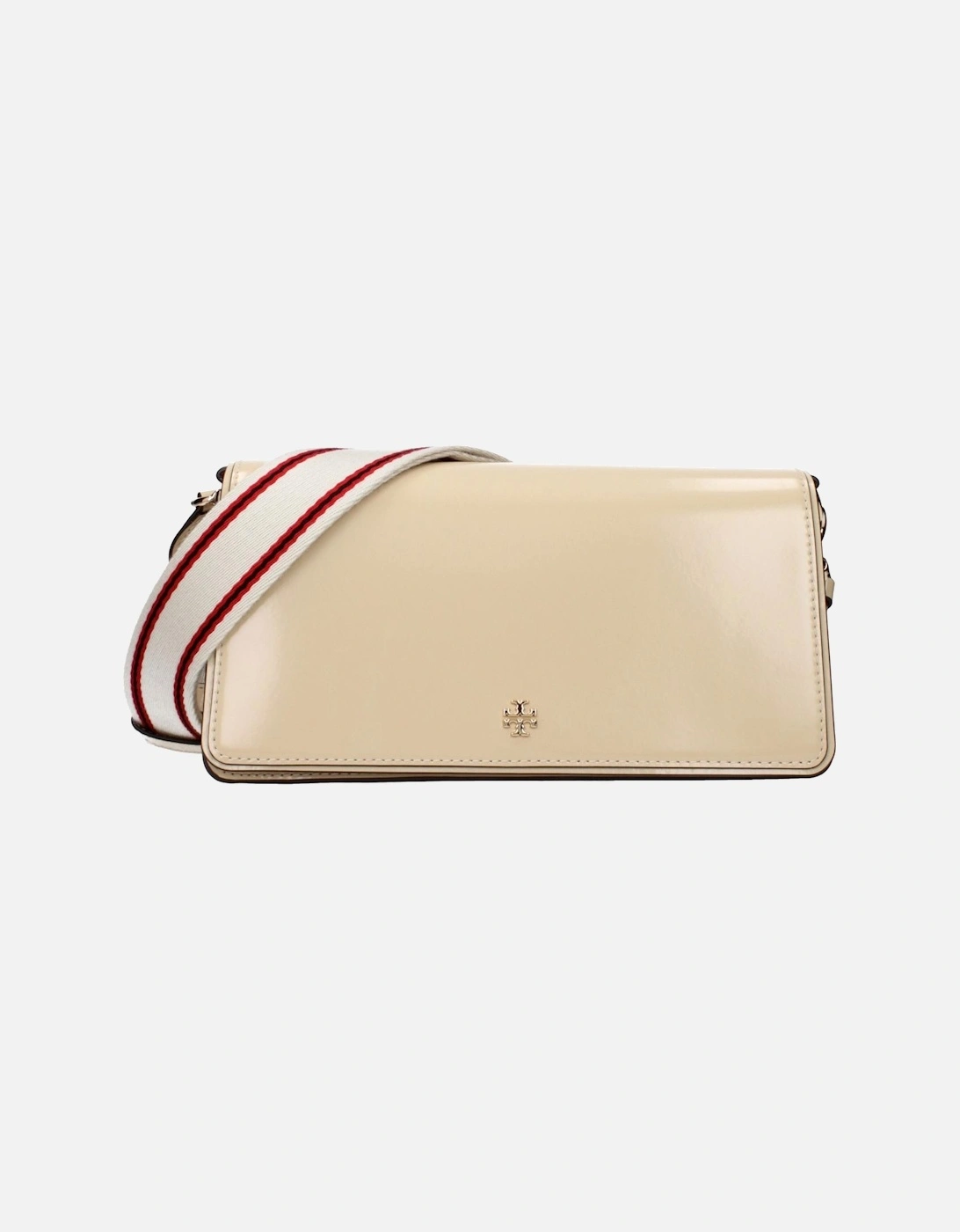 Patent Leather Crossbody Bag with Adjustable Strap Women - Beige, 4 of 3