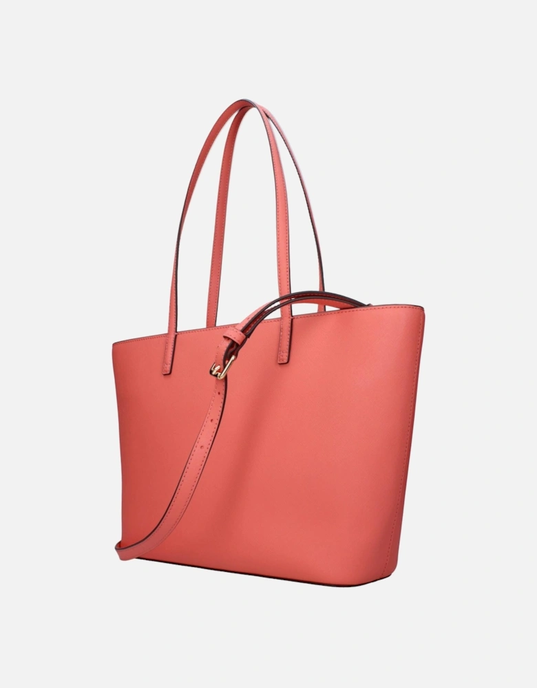Leather Shoulder Bag with Adjustable Strap Women - Pink
