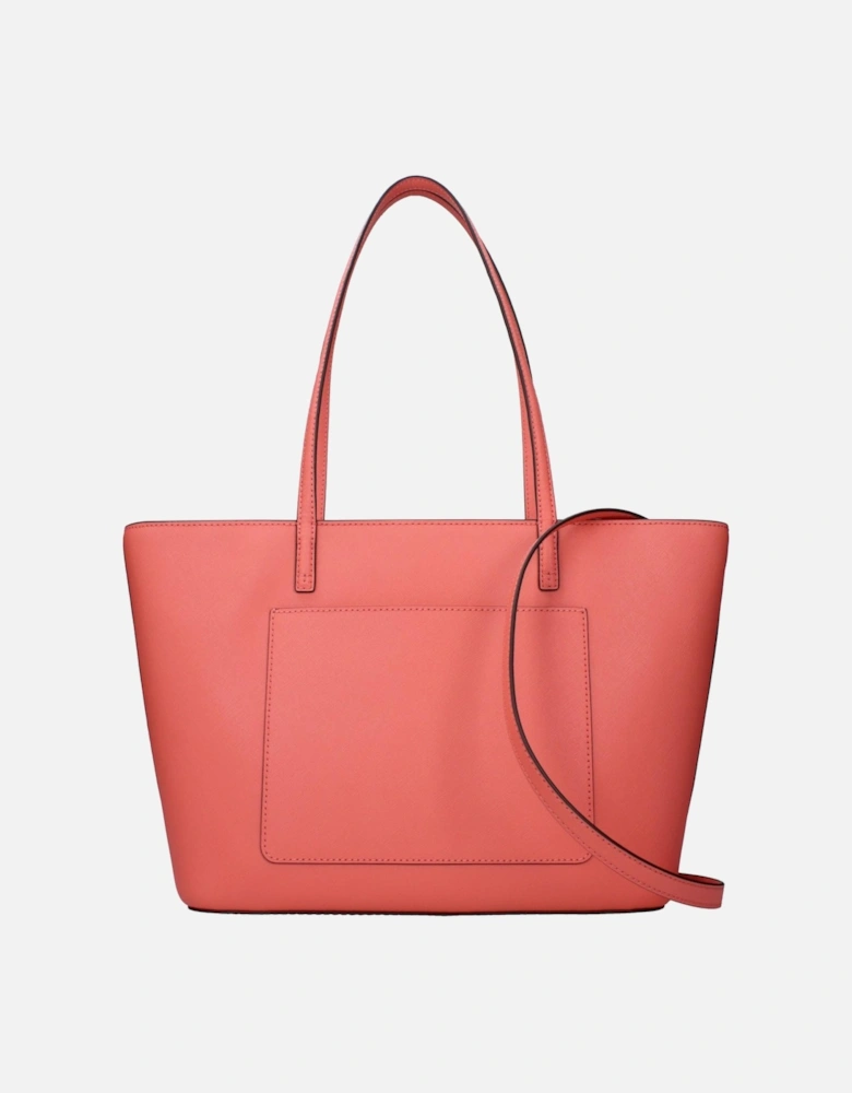 Leather Shoulder Bag with Adjustable Strap Women - Pink