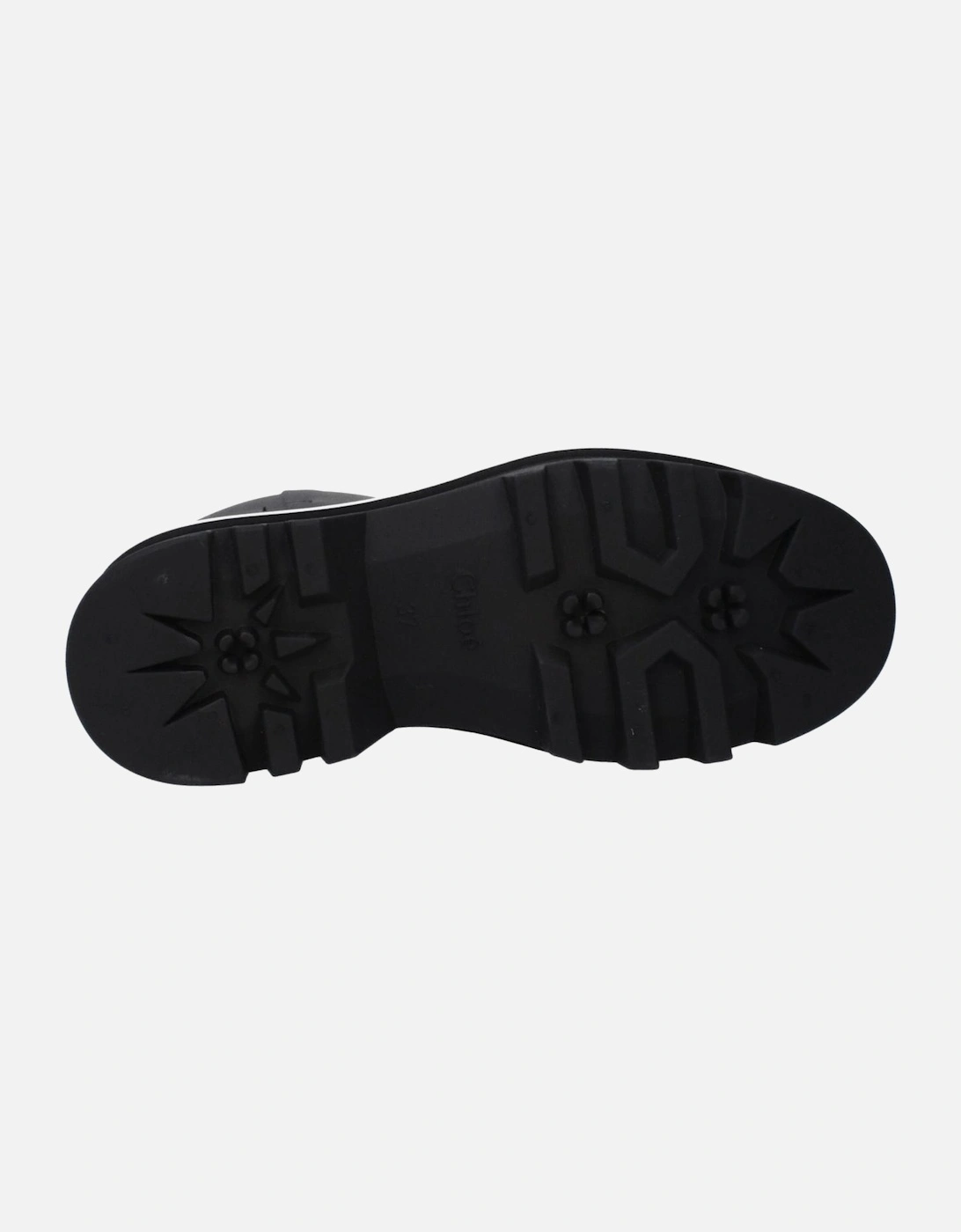 Ankle Boots with Back Logo and Mid Heels Women - Black