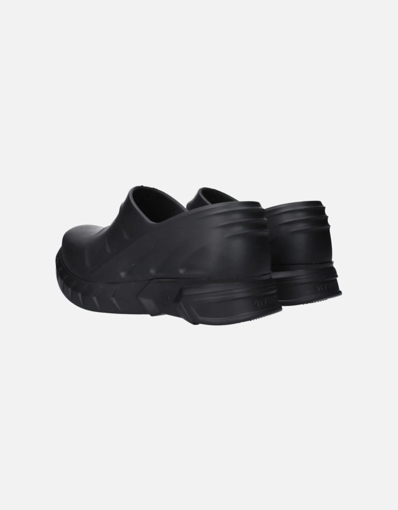 Rubber Slippers with Side and Back Logo Women - Black Sandals