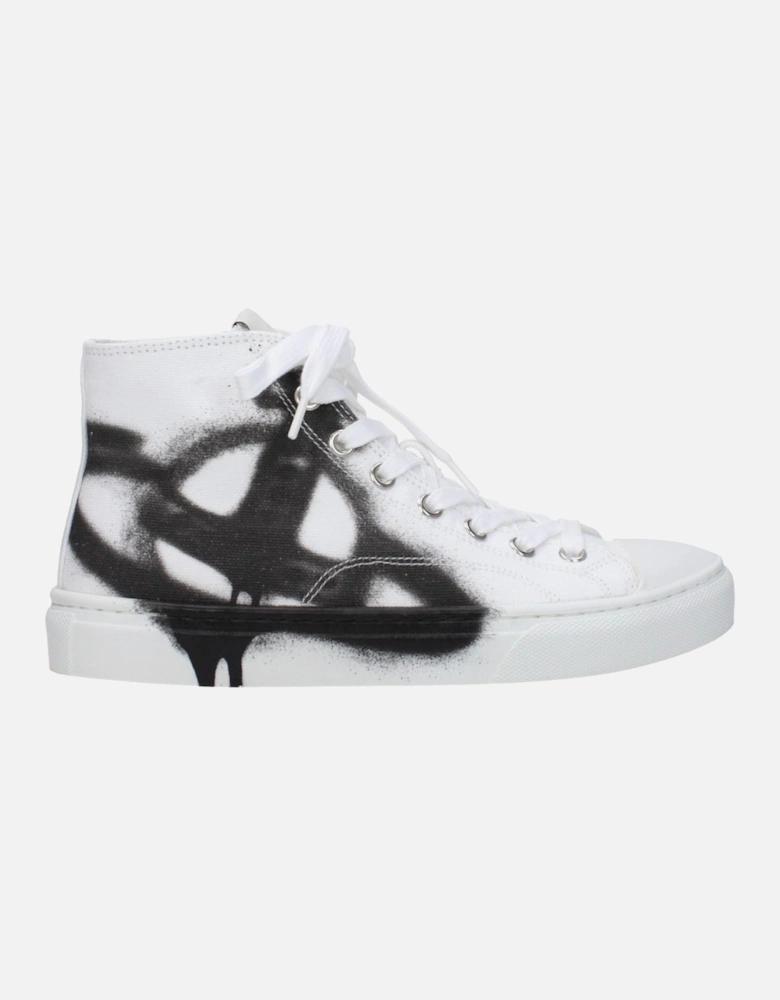 Front Logo Lace-Up Sneakers Women - White