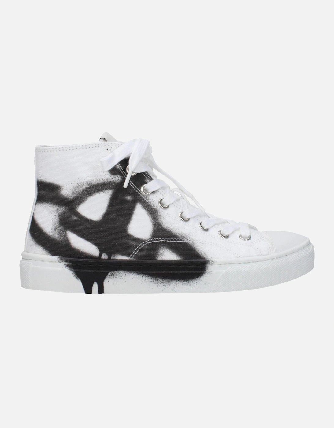 Front Logo Lace-Up Sneakers Women - White, 6 of 5