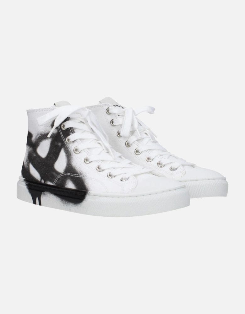 Front Logo Lace-Up Sneakers Women - White