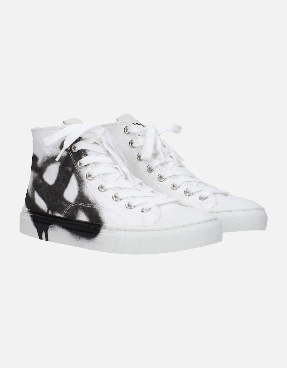 Front Logo Lace-Up Sneakers Women - White