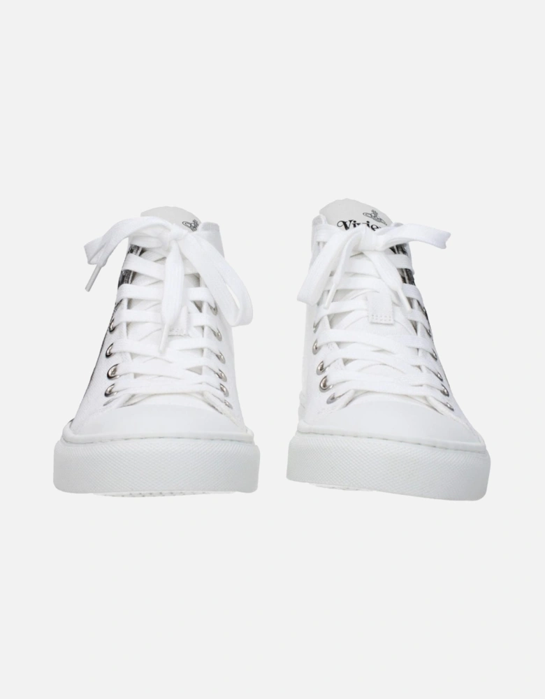 Front Logo Lace-Up Sneakers Women - White