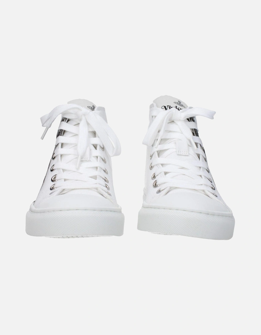 Front Logo Lace-Up Sneakers Women - White