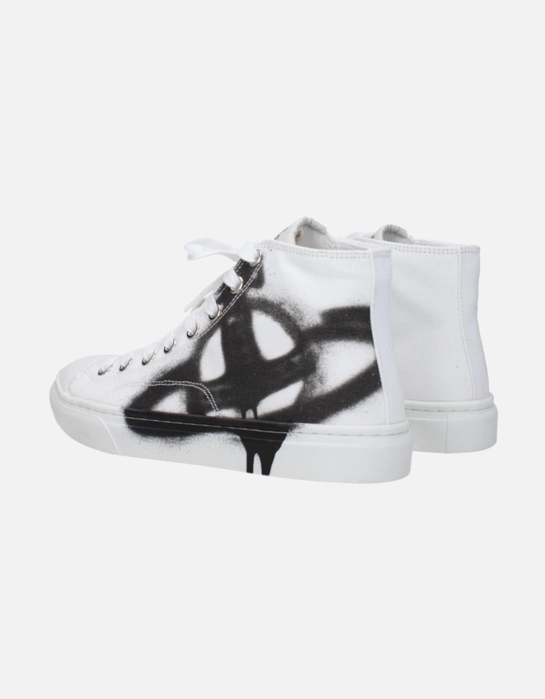 Front Logo Lace-Up Sneakers Women - White