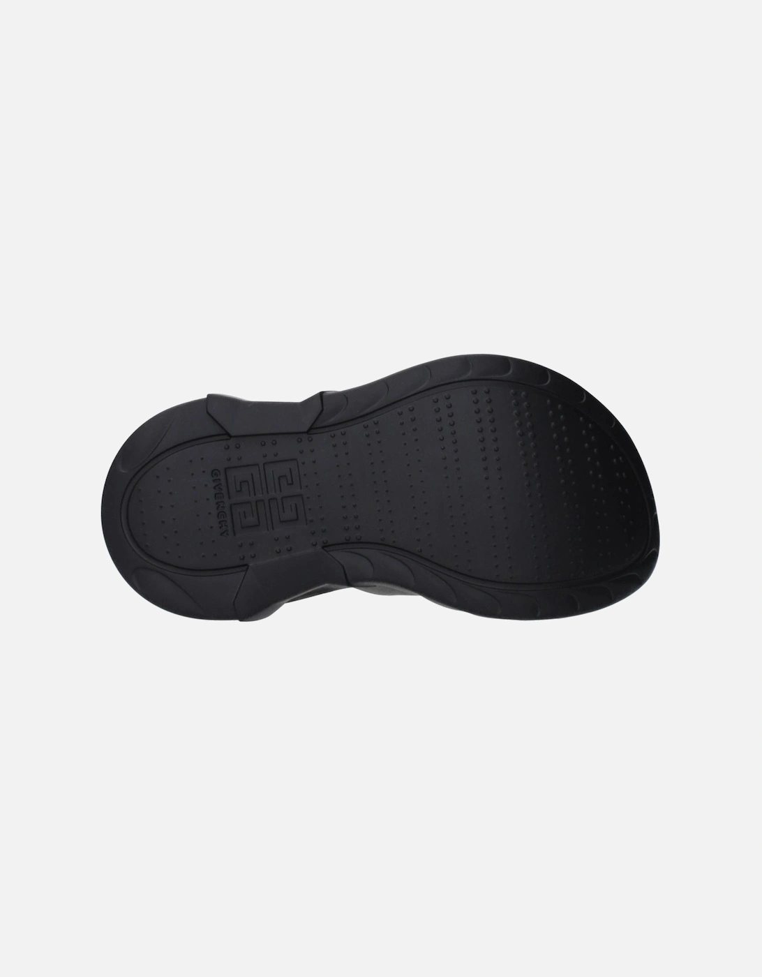 Rubber Slippers with Side and Back Logo Women - Black Sandals