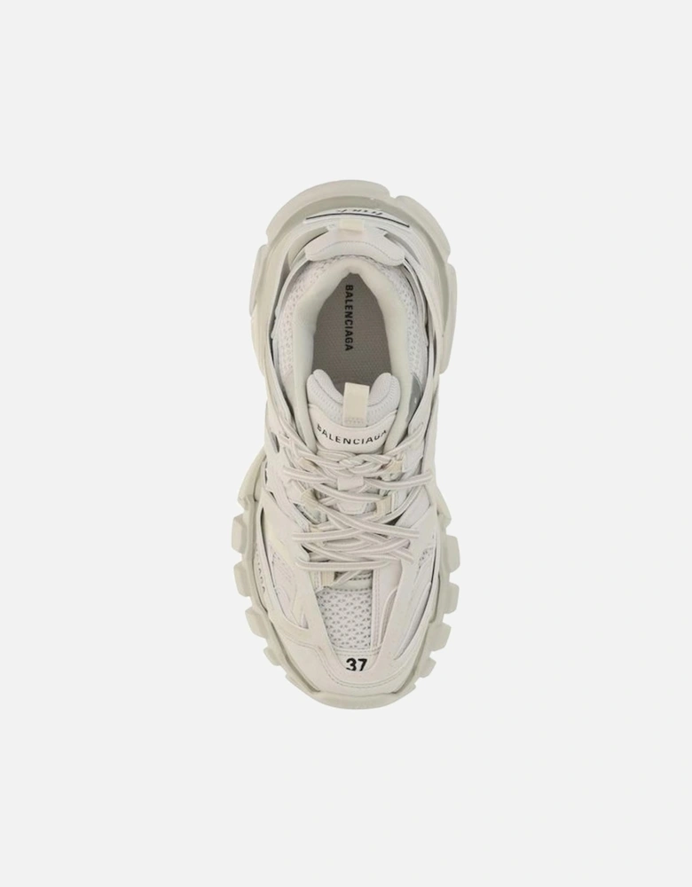 Track Sneakers with Mixed Material Upper and Leather Details Women -
