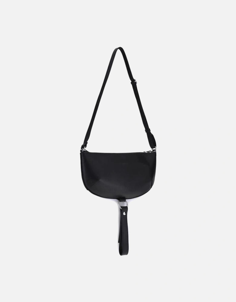 Smooth Leather Eclipse Bag with Metal Logo Women - Black Shoulder Bags