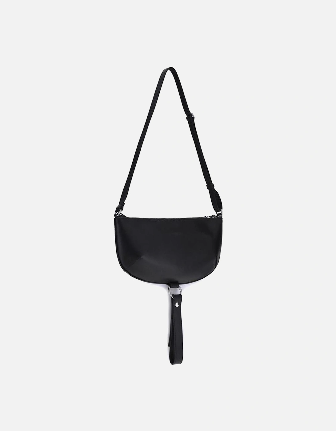 Smooth Leather Eclipse Bag with Metal Logo Women - Black Shoulder Bags