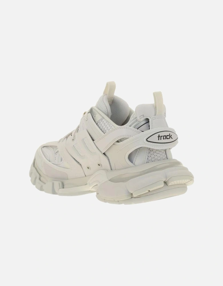 Track Sneakers with Mixed Material Upper and Leather Details Women -