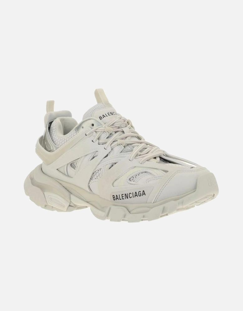 Track Sneakers with Mixed Material Upper and Leather Details Women -