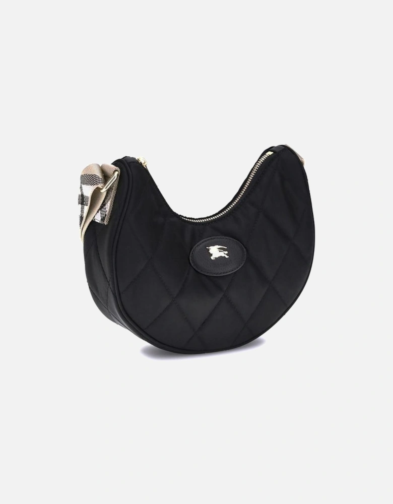 Horseshoe Shoulder Bag with Adjustable Strap Women - Black