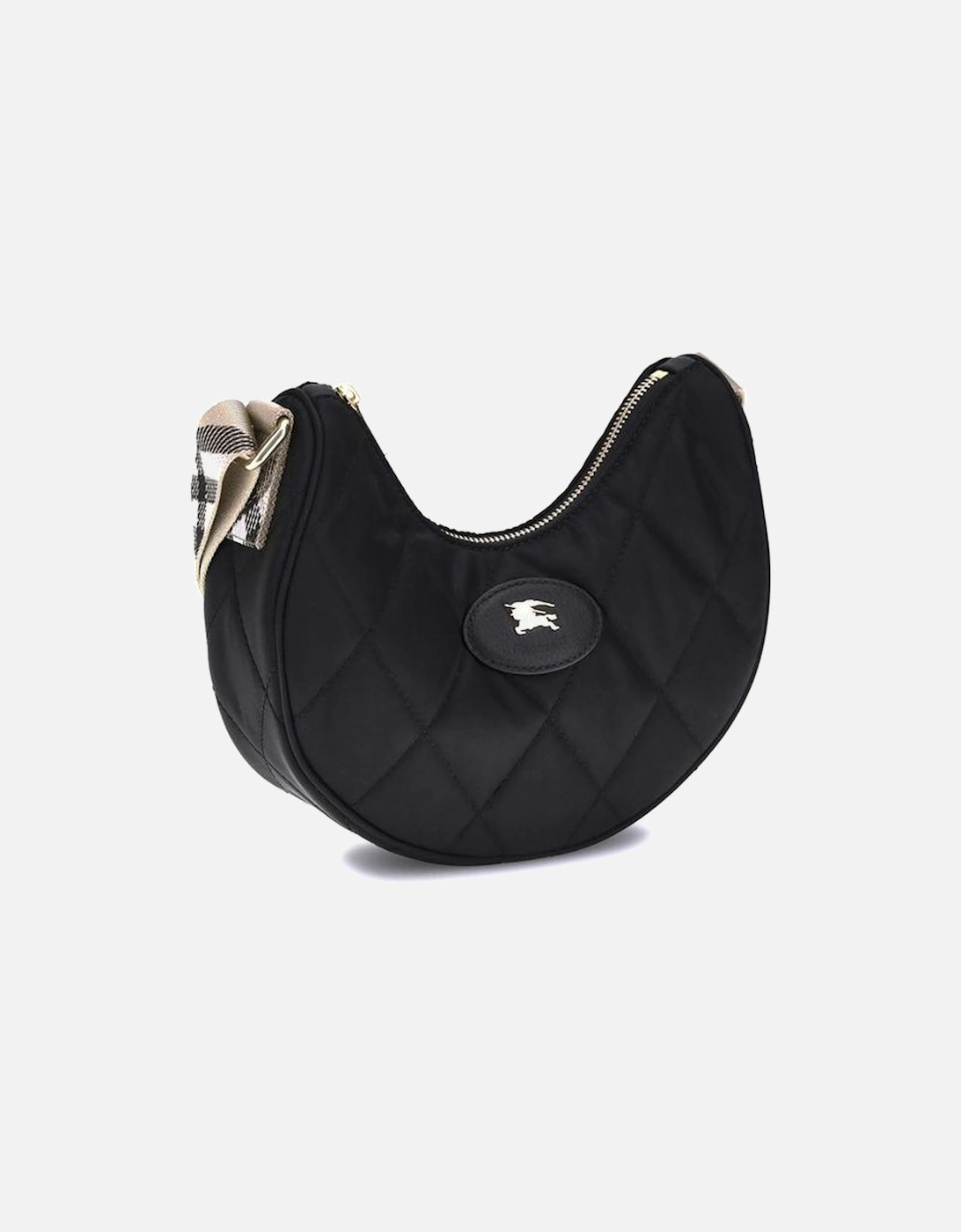 Horseshoe Shoulder Bag with Adjustable Strap Women - Black