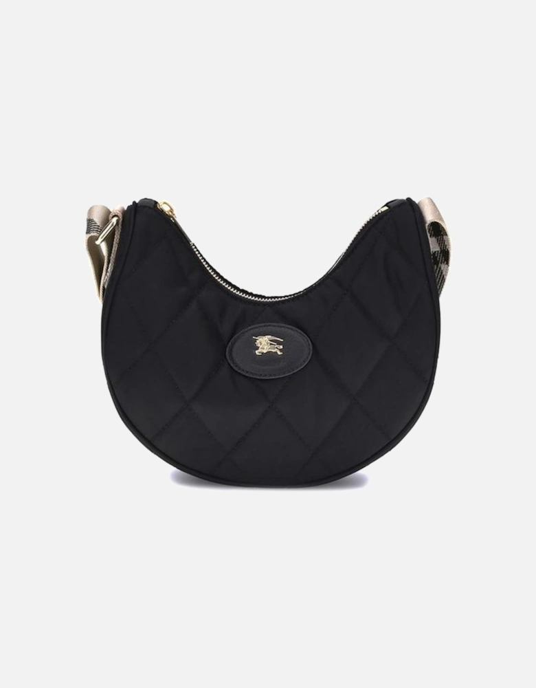 Horseshoe Shoulder Bag with Adjustable Strap Women - Black