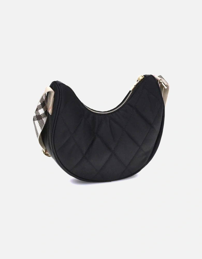 Horseshoe Shoulder Bag with Adjustable Strap Women - Black