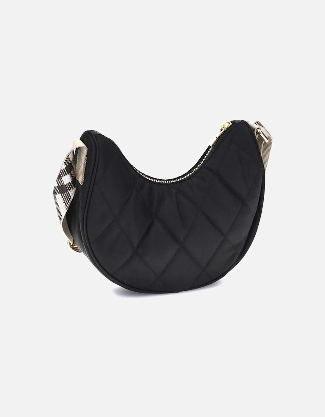 Horseshoe Shoulder Bag with Adjustable Strap Women - Black