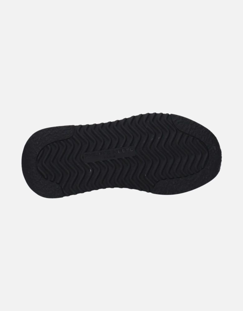 Vintage Effect Casual Sneakers with Front and Back Logo Women - Black