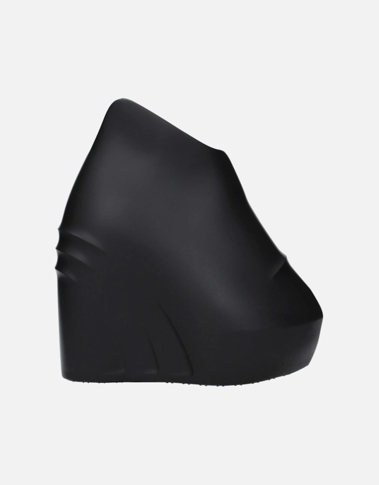 Rubber Wedge Casual Shoes Women - Black Sandals