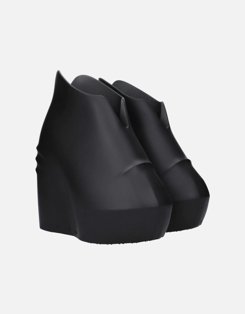 Rubber Wedge Casual Shoes Women - Black Sandals