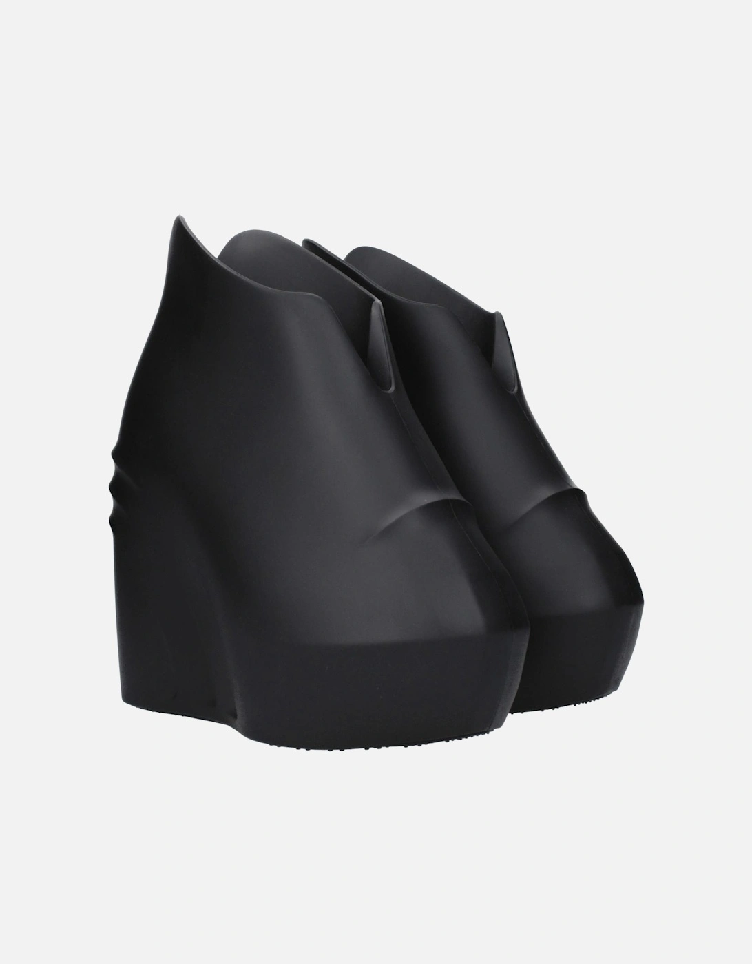 Rubber Wedge Casual Shoes Women - Black Sandals