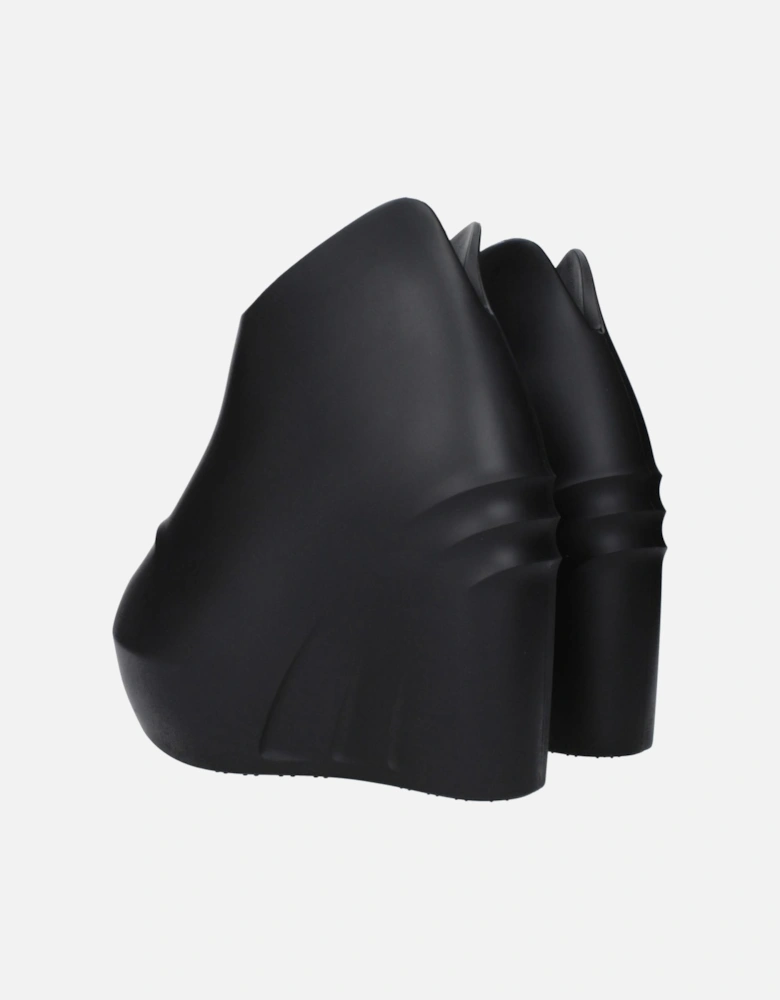 Rubber Wedge Casual Shoes Women - Black Sandals