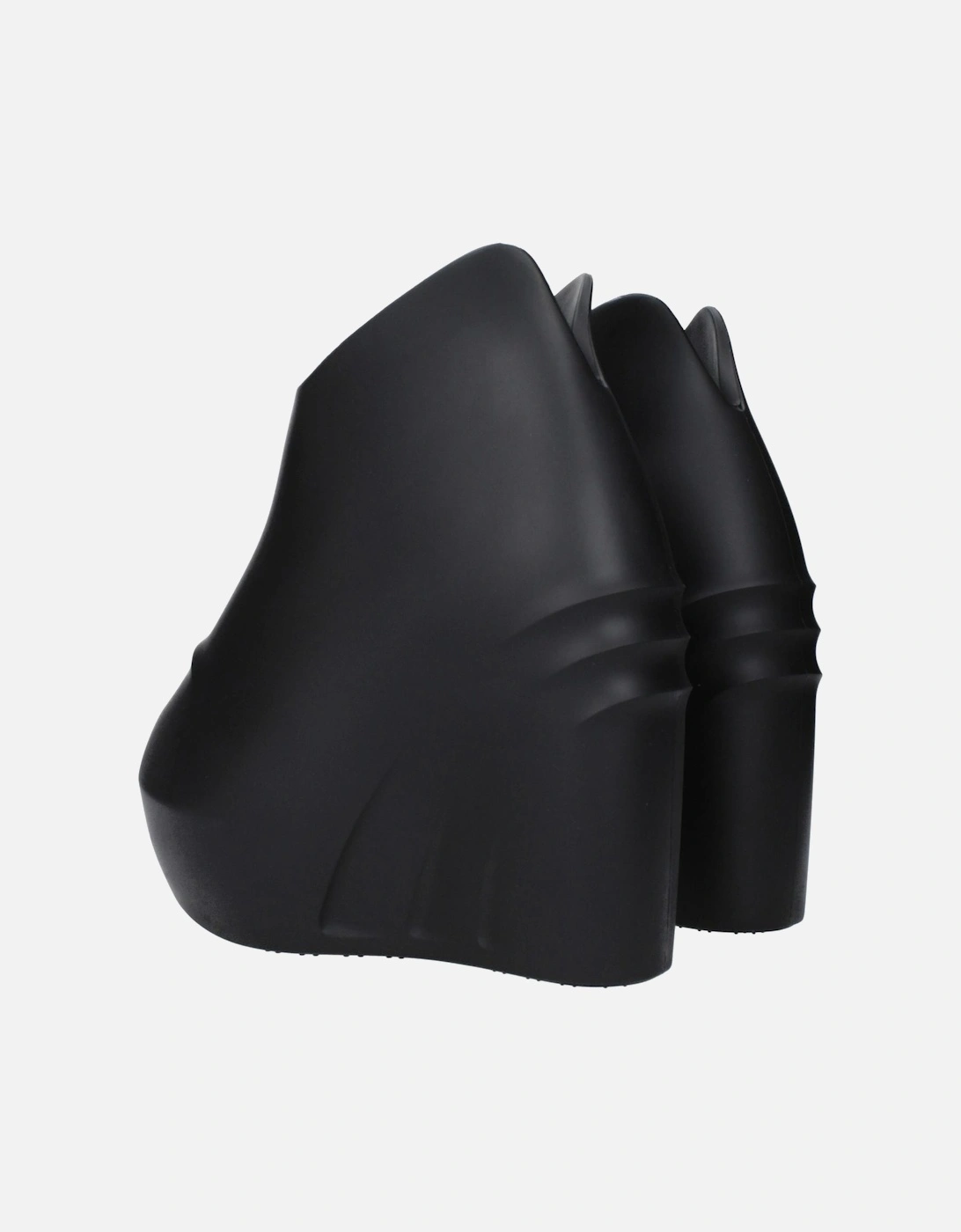 Rubber Wedge Casual Shoes Women - Black Sandals