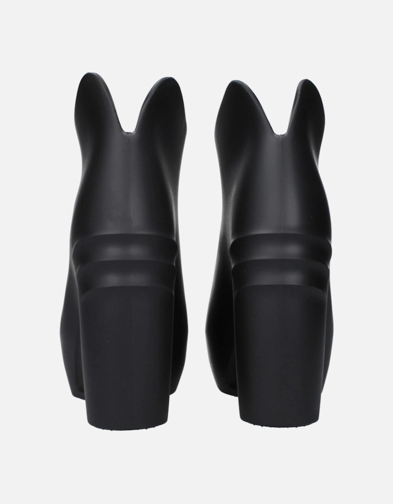 Rubber Wedge Casual Shoes Women - Black Sandals