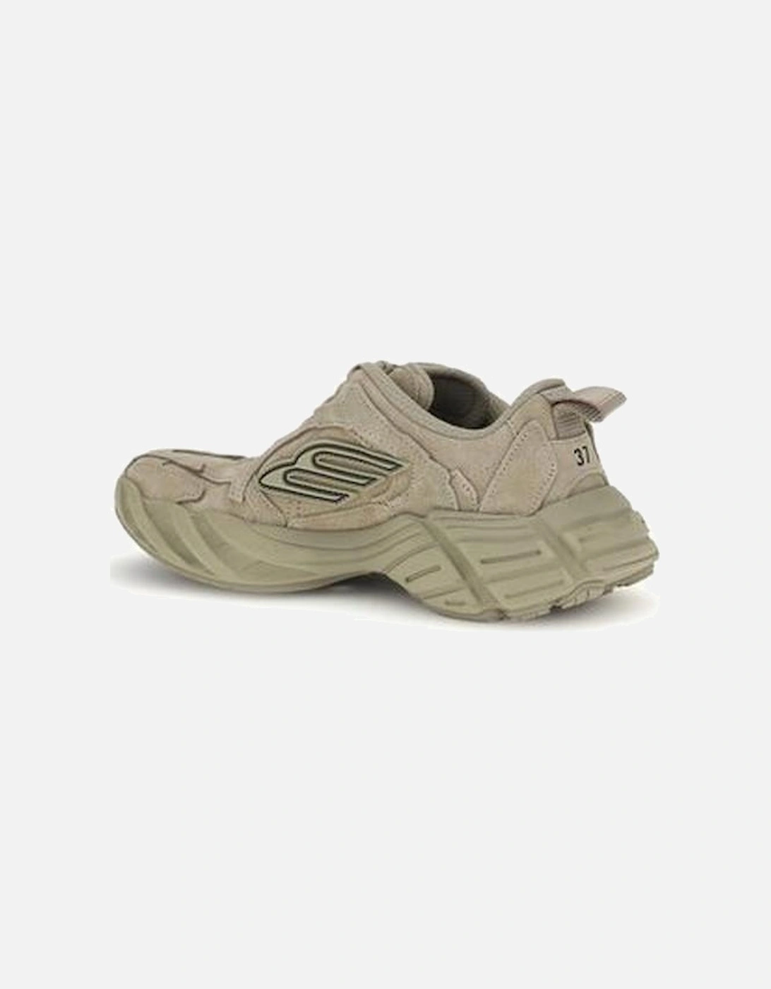 Sporty Suede and Polyester Monday Sneakers Women - Beige