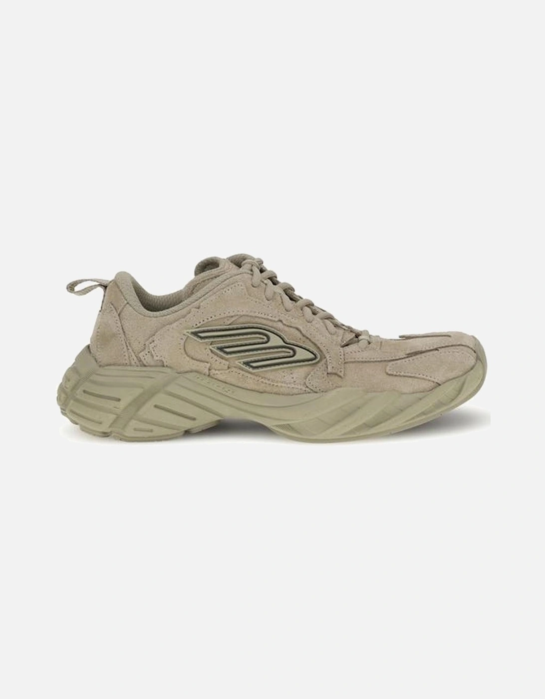 Sporty Suede and Polyester Monday Sneakers Women - Beige, 5 of 4