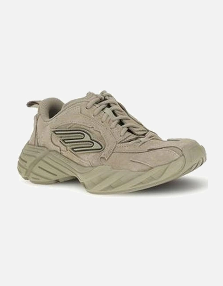 Sporty Suede and Polyester Monday Sneakers Women - Beige